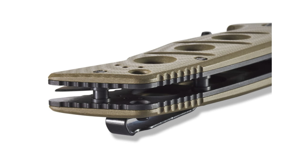 Benchmade Sibert Adamas Axis Stud Folding Knife, 3.82in CPM-CruWear Steel Drop Point Serrated Flat Earth Coated Blade, Contoured G-10 Handle, 275SFE-2