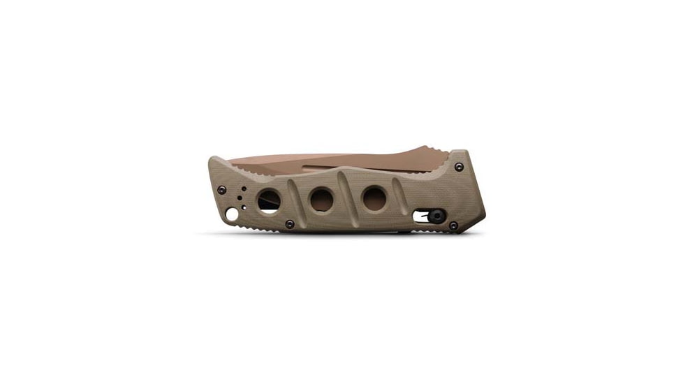 Benchmade Sibert Auto Adamas Axis Stud Automatic Folding Knife, 3.8in CPM-CruWear Steel Drop Point Flat Earth Coated Blade, G10 Handle, 2750FE-2
