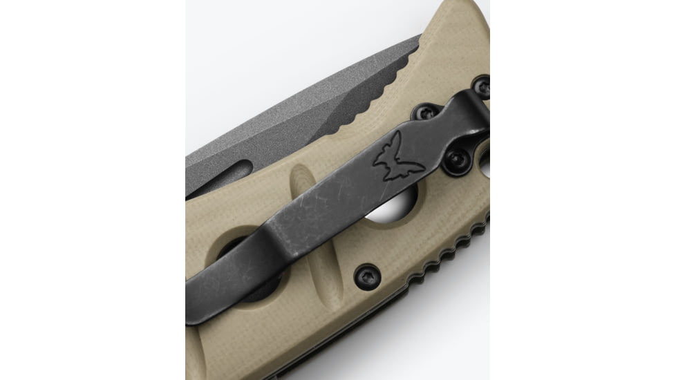 Benchmade Sibert Auto Adamas Axis Stud Automatic Folding Knife, 3.8in CPM-CruWear Steel Drop Point Grey Coated Blade, G10 Handle, 2750GY-3