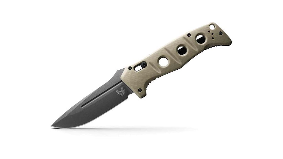 Benchmade Sibert Auto Adamas Axis Stud Automatic Folding Knife, 3.8in CPM-CruWear Steel Drop Point Grey Coated Blade, G10 Handle, 2750GY-3