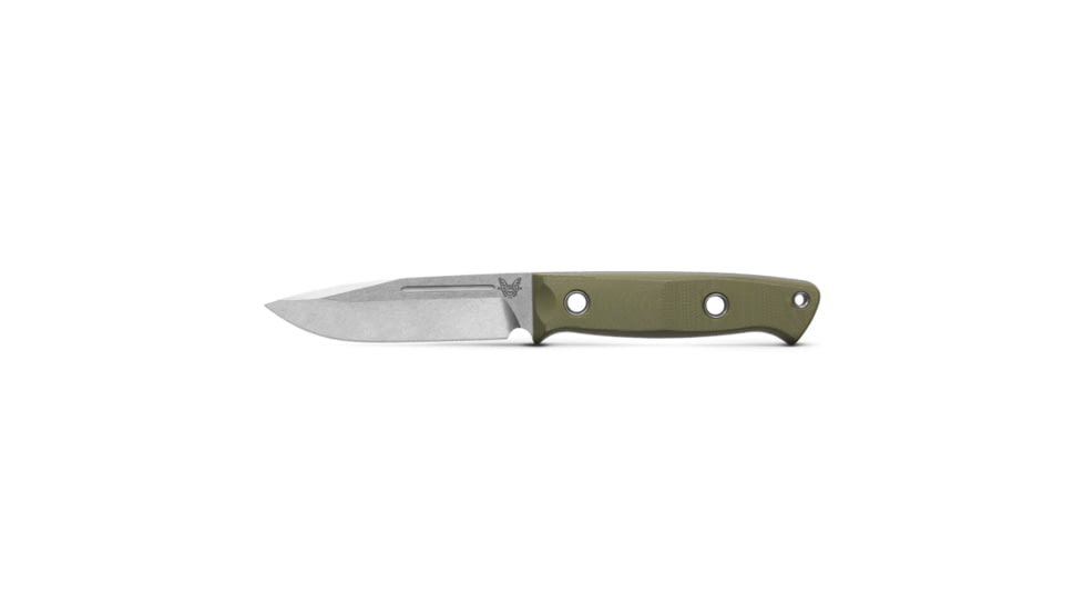 Benchmade Sibert Bushcrafter Fixed Blade Knife, 4.38in, CPM-S30V Super Premium Stainless Steel, Green, 163-1