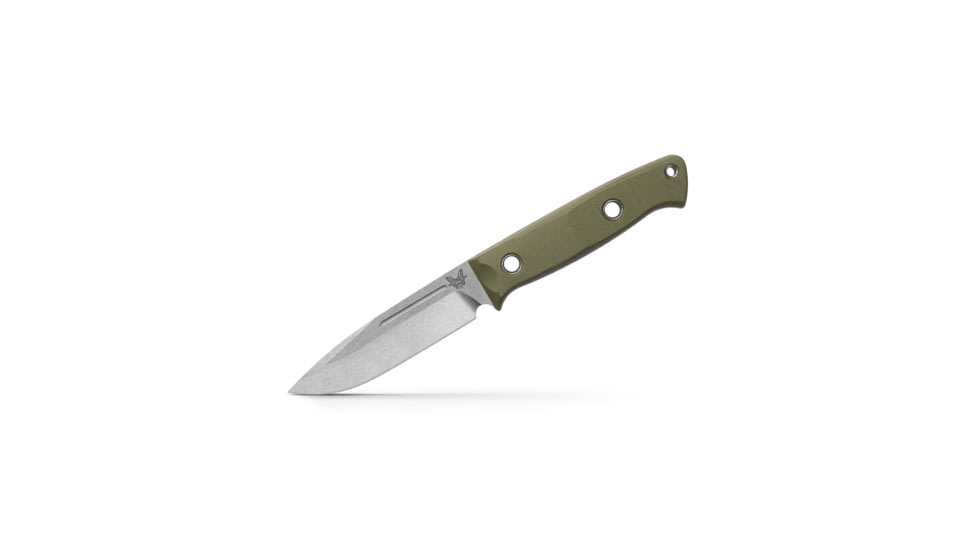 Benchmade Sibert Bushcrafter Fixed Blade Knife, 4.38in, CPM-S30V Super Premium Stainless Steel, Green, 163-1