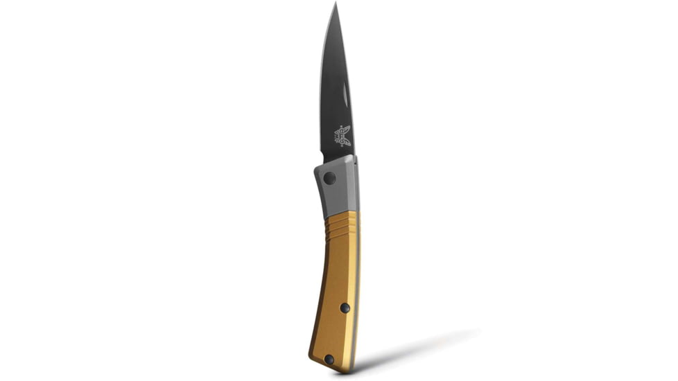 Benchmade Successor Folding Knife, 2.56 in, M390 Stainless Steel, Drop Point, 6061-T6 Aluminum, Ash Gray/ Black, 315BK-01