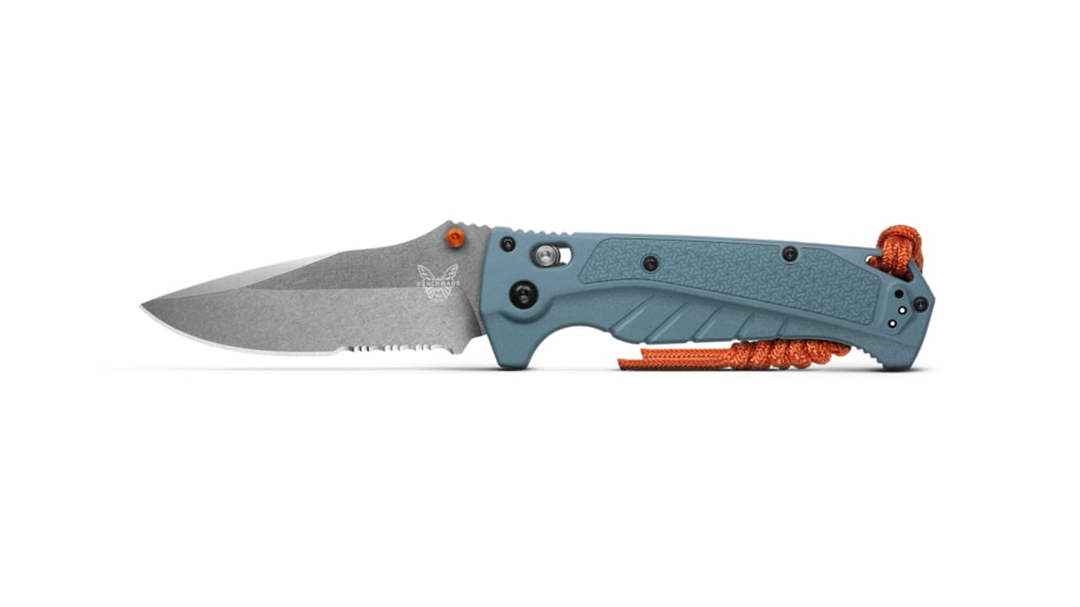 Benchmade Water Adira Folding Knife, 3.88in, CPM MagnaCut Stainless Steel, Grivory, Depth Blue, Combo, 18060S