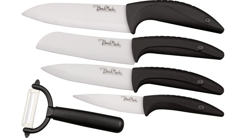 Benchmark Ceramic Kitchen Set, black non-slip rubberized Handle BMK022