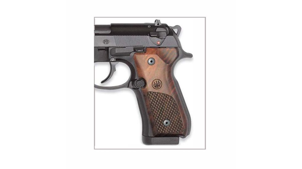 Beretta Wood Pistol Grip, 92/96 Series, Walnut, Oval Texturing, Walnut, E00219
