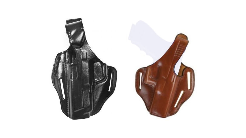 Bianchi 77 Piranha Holsters for S&amp;W M&amp;P .45 (4.5 or 4.0 inches), sizes 45 and 45A, Black, Tan