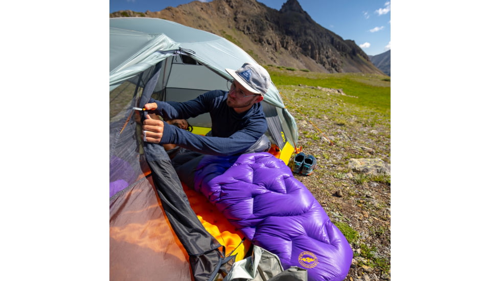 Big Agnes Fly Creek UL 25 Sleeping Bag, Asphalt/Royal Purple, Regular, BFCULR2525