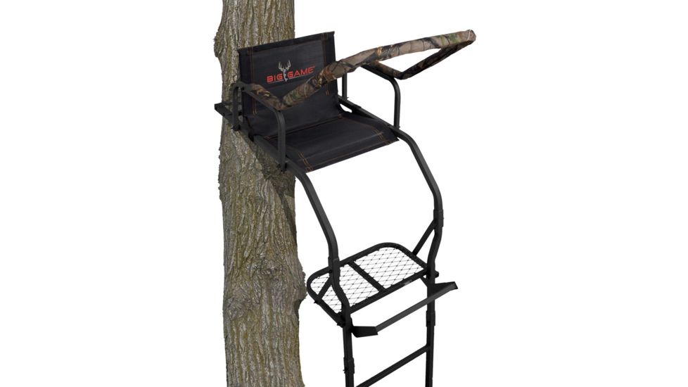Big Game Treestands The Warrior DXT Ladder Stand, Black, 17 ft, LS3811