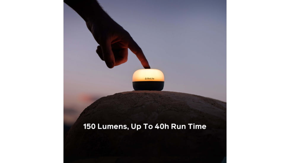 BioLite AlpenGlow Mini Lantern, 150 Lumen, Lithium Ion, Charcoal, One Size, LNC0101