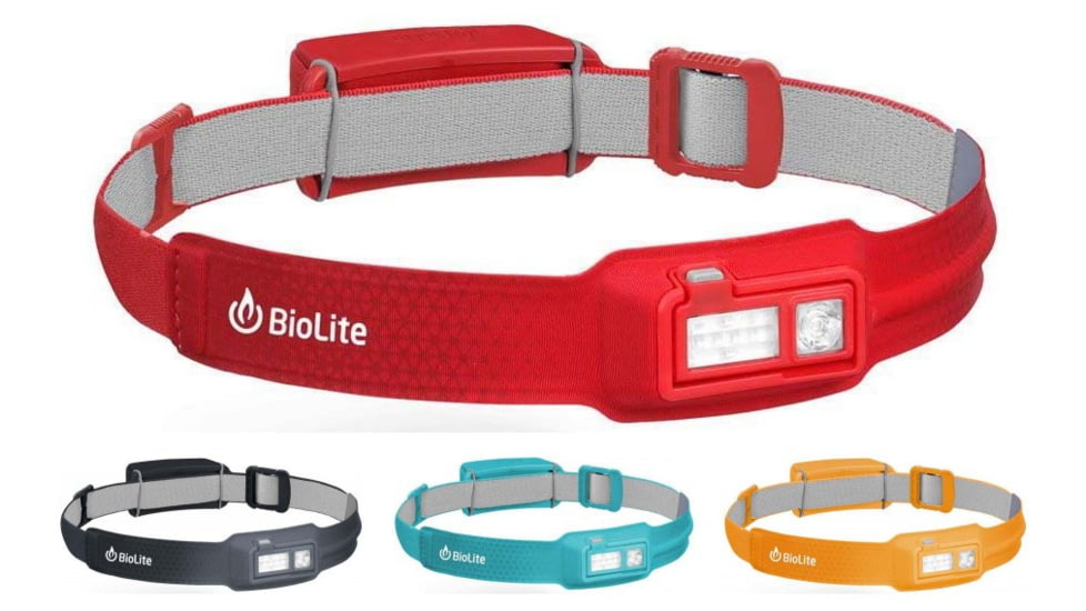 BioLite Headlamp 330, Ember Red, Midnight Gray, Ocean Teal, Sunrise Yellow