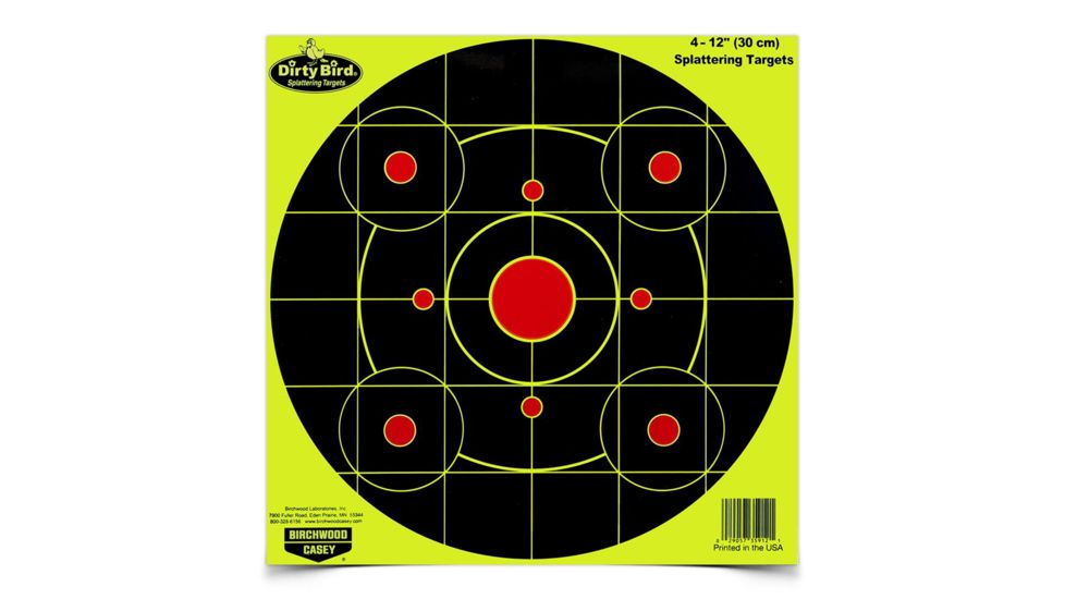 Birchwood Casey Dirty Bird Chartreuse Bulls-Eye, BC-35925