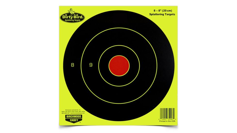 Birchwood Casey Dirty Bird Chartreuse Bulls-Eye, BC-35950