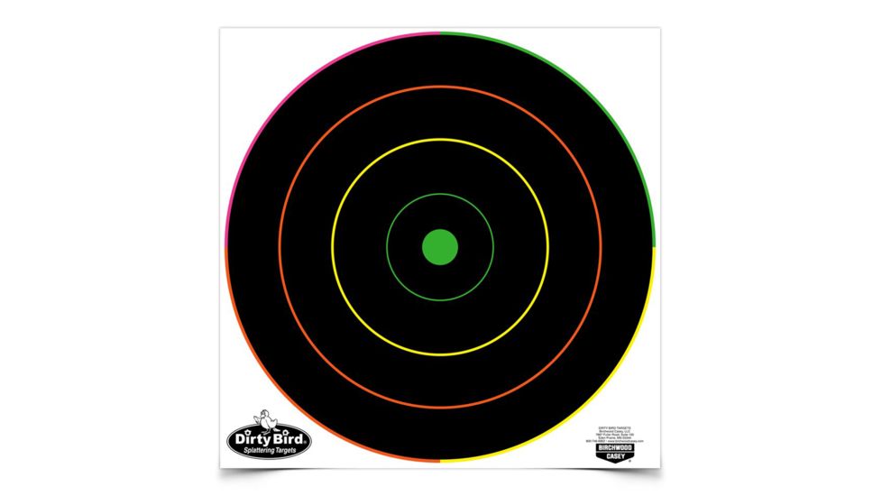 Birchwood Casey Dirty Bird Multi-Color Bulls-Eye Target, BC-35870