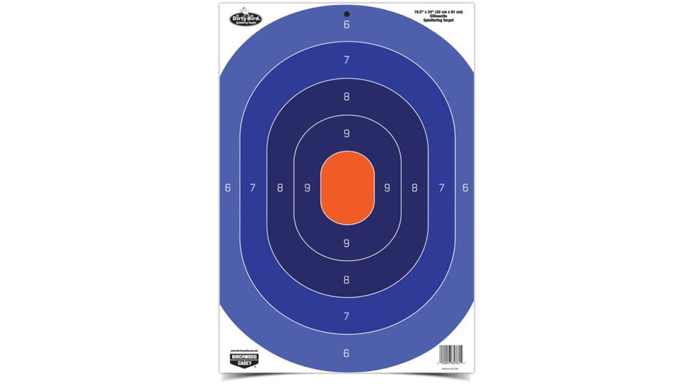 Birchwood Casey Dirty Bird Paper Silhouette Target Blue/Orange 16.5x18 Inch 3 Per Package, BC-35763