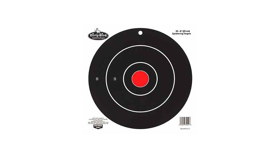 Birchwood Casey Dirty Bird Splattering Targets 8 Inch Bullseye Package of 25, BC-35825