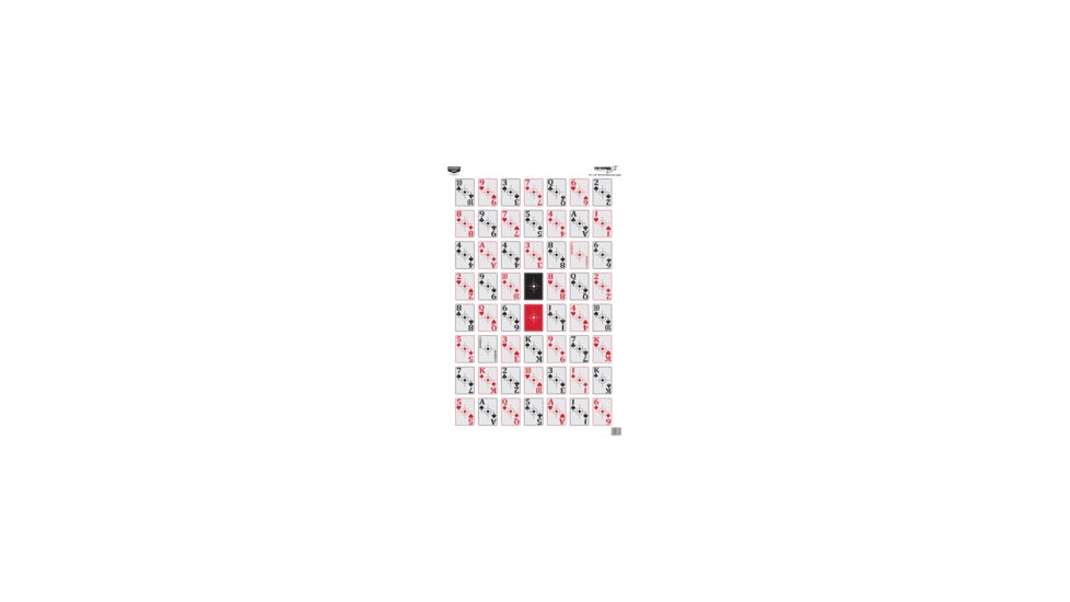 Birchwood Casey Eze-Scorer 52-Card Shoot-Up 23in. x 35in. Target, BC-37028