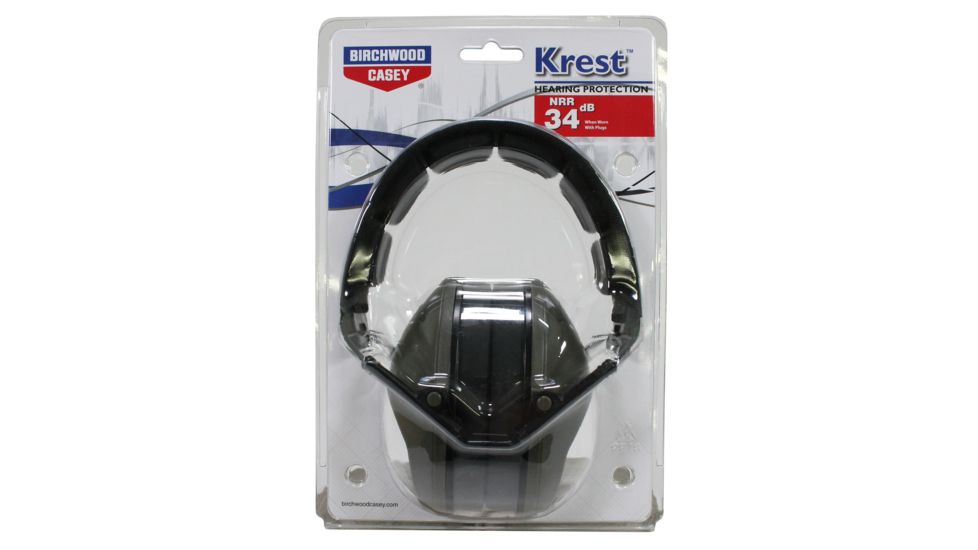 Birchwood Casey Krest 24db Low Profile Passive Hearing Protection Muffs, BC-43210