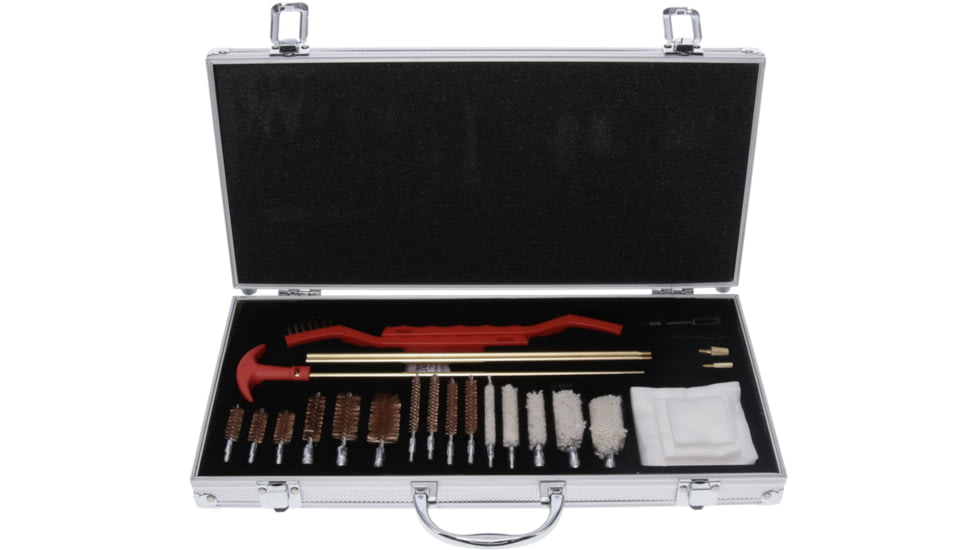 Birchwood Casey Premium Gun Cleaning Kit, Multi-Caliber, Silver, 27 Pieces, BC-PGCK