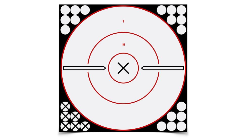 Birchwood Casey Shoot-N-C White/Black 12 Inch Round Bullseye 5 Plus 120 Pasters, BC-34019