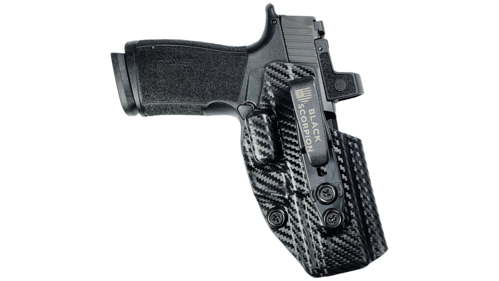 Black Scorpion Outdoor Gear IWB Belt Wing Tuckable Holster, Sig Sauer P365 X-MACRO, Right Hand, Carbon Fiber, HC23-IWBTUCK-P365MAC