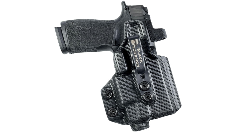 Black Scorpion Outdoor Gear IWB Belt Wing Tuckable Holster, Sig Sauer P365 X-MACRO w/ TLR-7, TLR-8, Right Hand, Carbon Fiber, HC23-IWBTUCK-365MA