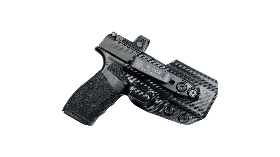 Black Scorpion Outdoor Gear IWB Belt Wing Tuckable Holster, Springfield Hellcat Pro, Right Hand, Carbon Fiber, HC23-IWBTUCK-HELLPRO-CF