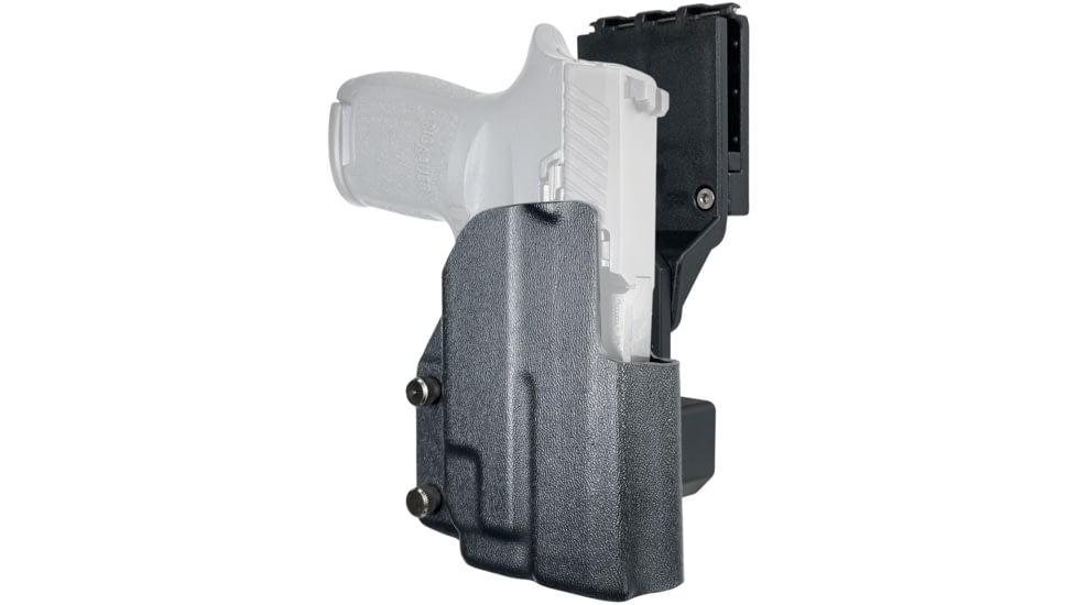 Black Scorpion Outdoor Gear Pro Competition OWB Holster, Sig Sauer P320 Compact w/ TLR-7A, Right Hand, Black, HC04-USPSA-P3204TLR7-BKRH