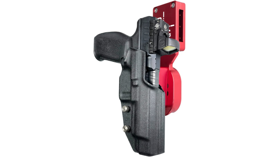 Black Scorpion Outdoor Gear Pro Heavy Duty Competition Kydex OWB Holster, Canik SFx Rival, Right Hand, Red Shell Black, HCD2-USPSABS-SFXRIVALBKRH