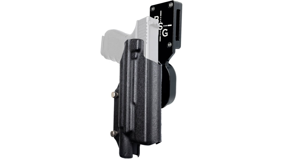 Black Scorpion Outdoor Gear Pro Heavy Duty Competition Kydex OWB Holster, Glock 17, 19, 19X, 22, 31, 44, 45 w/ X300, Right Hand, Black Shell Black, HCD1-USPSABS-GL17X300BK