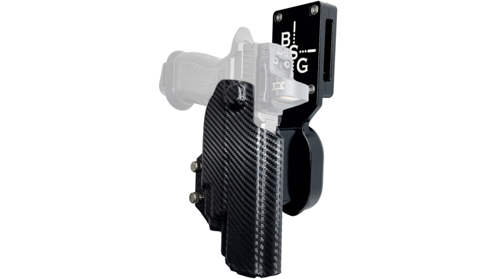 Black Scorpion Outdoor Gear Pro Heavy Duty Competition Kydex OWB Holster, Sig Sauer P320 Full Size w/ TLR-7/TLR-8, Right Hand, Black Shell Carbon Fiber, HCD1-USPSABS-P3