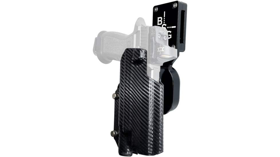 Black Scorpion Outdoor Gear Pro Heavy Duty Competition Kydex OWB Holster, Sig Sauer P320 Full Size w/ X300, Right Hand, Black Shell Carbon Fiber, HCD1-USPSABS-P32
