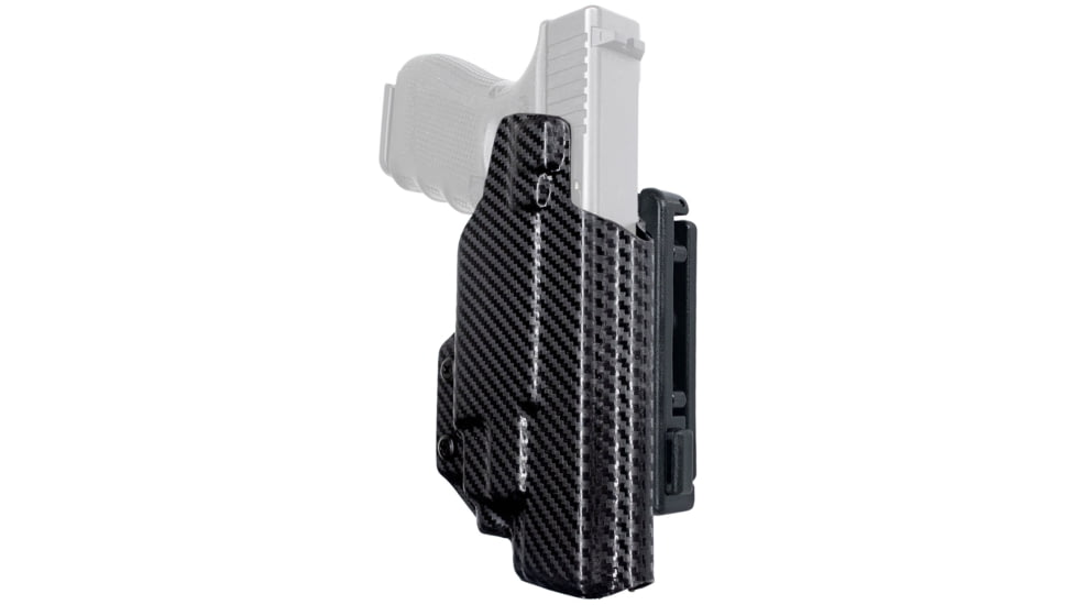 Black Scorpion Outdoor Gear Pro IDPA Competition OWB Holster, Glock 17, 19,19X, 22, 31, 44, 45 w/ TLR7, TLR8, Right Hand, Carbon Fiber, HC03-IDPA-GL17TLR8CFRH