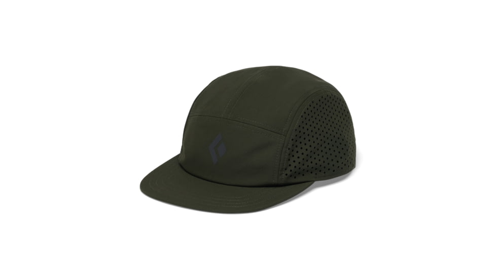 Black Diamond 5-Panel Synthetic Cap, Dark Moss/Anthracite Icon Logo, AP7230549271ALL1