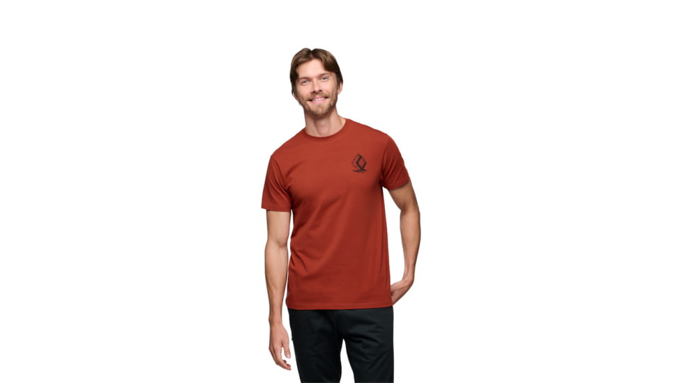 Black Diamond Boulder Short Sleeve T-Shirt, Burnt Sienna, Medium, AP7524046044MED1
