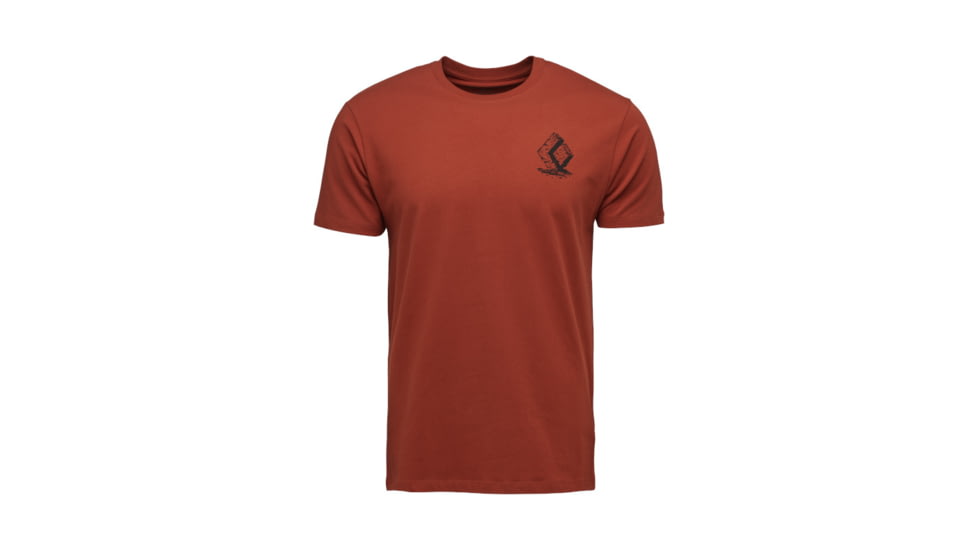 Black Diamond Boulder Short Sleeve T-Shirt, Burnt Sienna, Medium, AP7524046044MED1