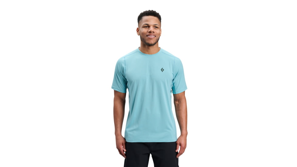 Black Diamond Distance Short Sleeve Tech Tee - Mens, Glacier, Large, AP7520064072LRG1