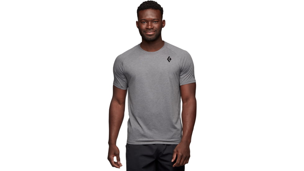 Black Diamond Lightwire Short Sleeve Tech Tee - Mens, Steel Grey, Small, AP7524270034SML1