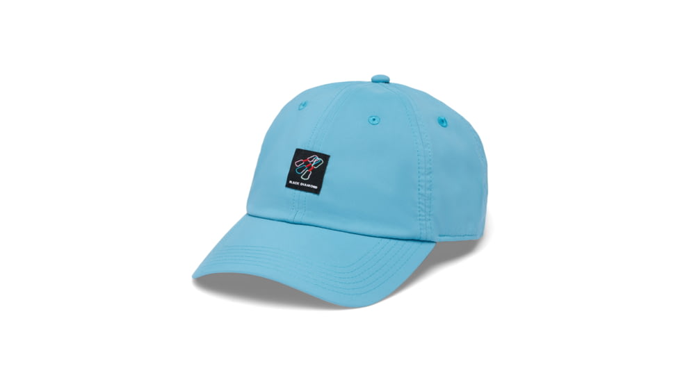 Black Diamond Synthetic Dad Hat, Creek Blue/Black Woven Quickdraws Patch, AP7230639270ALL1