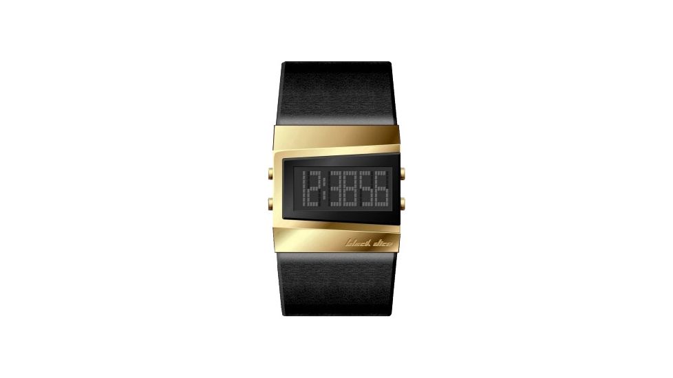 Black Dice Chill Men's Watch - Gold Case, Dial, Black Leather Strap BLABD-057-03