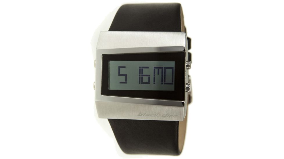 Black Dice Chill Men's Watch - SS Case, Black Leather Strap BLABD-057-01