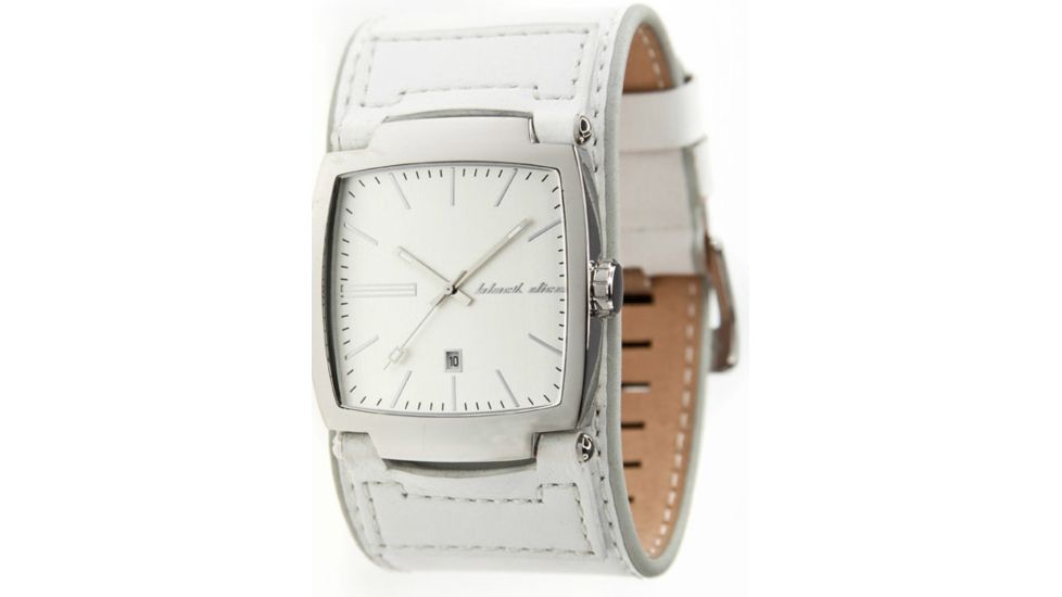 Black Dice Flow Men's Watch - White Dial, White Leather Strap BLABD-002-03