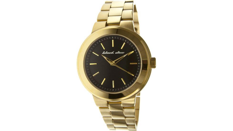 Black Dice Premier Men's Watch - Black Dial, Gold Case, Gold Wristband BLABD-059-04