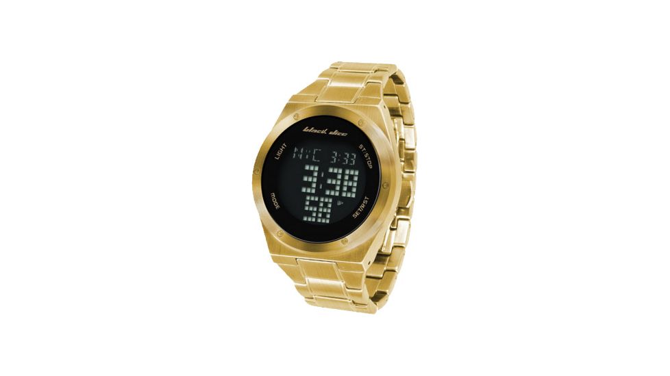 Black Dice Slick Men's Watch - Black Display, Gold Case and Wristband BLABD-061-03