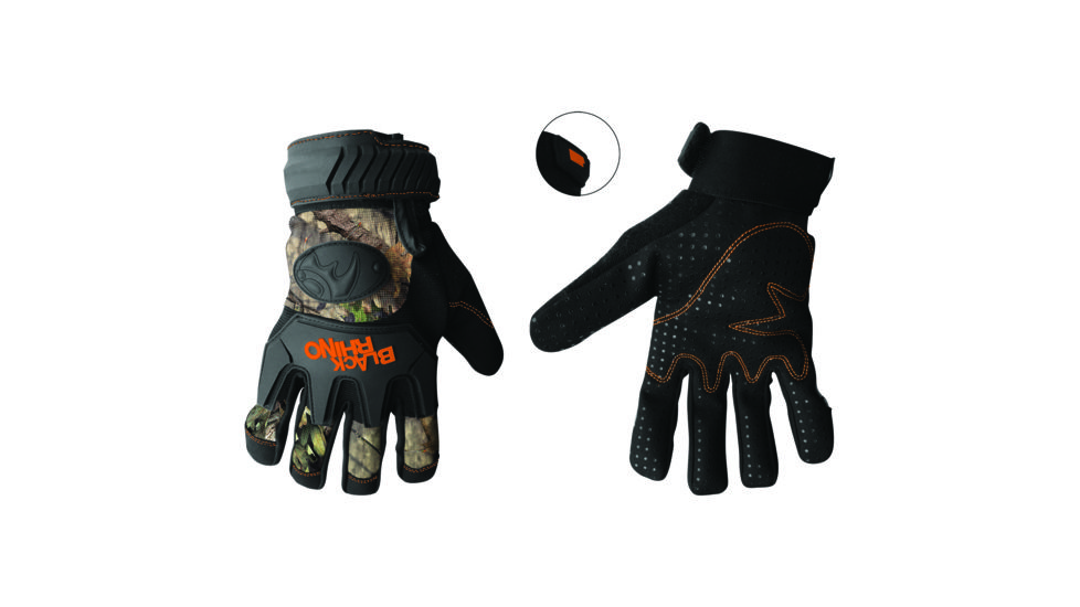 Black Rhino Gloves, Rhino Duty, Mo-Country, Black Rhino, Orange, Small OTO5005.M1
