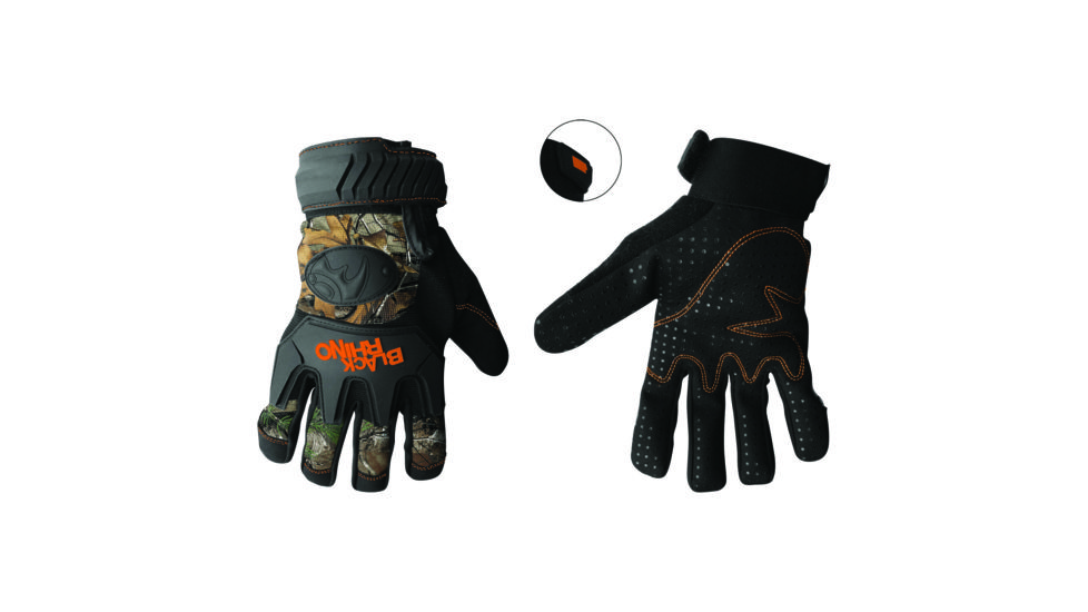 Black Rhino Gloves, Rhino Duty, Rt-xtra, Black Rhino, Orange, Medium OTO5005.R2