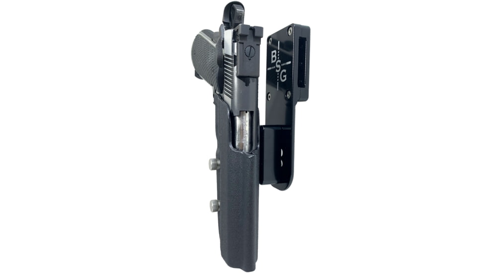 Black Scorpion Outdoor Gear 1911 5in Pro Heavy Duty Competition Holster, Left Hand, Black Shell / Black, HCD1-USPSABS-1911BKLH