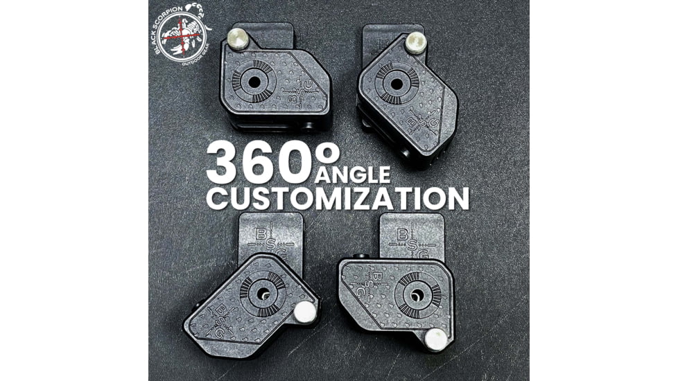 Black Scorpion Outdoor Gear Ambidextrous Double Stack Magazine Pouch, Ambidextrous, Black, MP08-3333-01BK