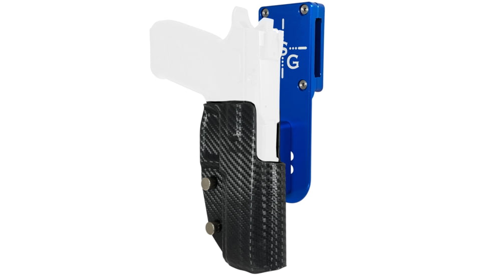 Black Scorpion Outdoor Gear CZ P-09 Pro Heavy Duty Competition Holster, Right Hand, Blue Shell / Carbon Fiber, HCD3-USPSABS-CZP09CFRH