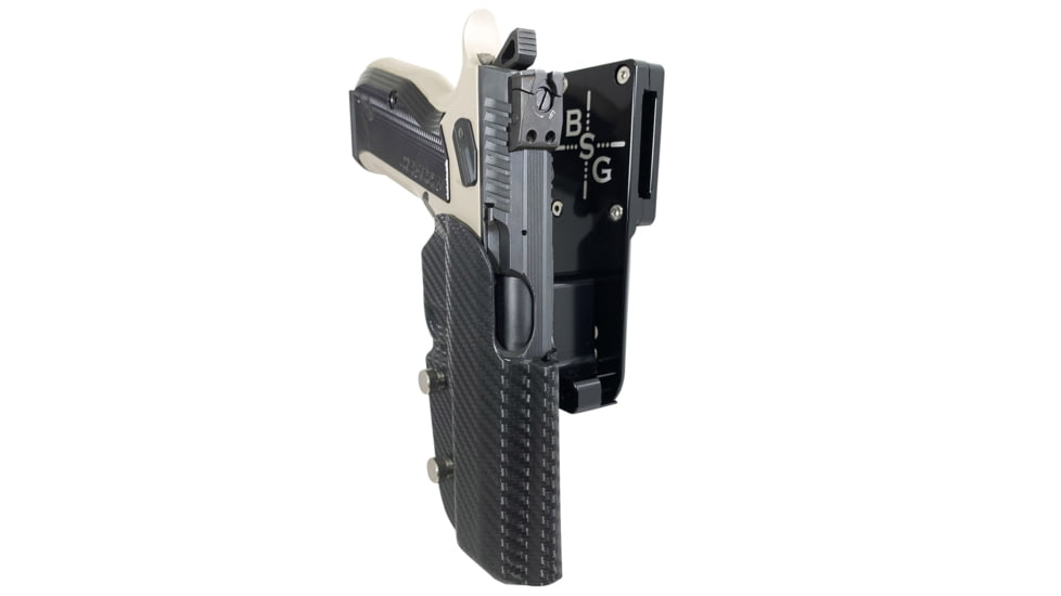 Black Scorpion Outdoor Gear CZ Shadow 2 Pro Heavy Duty Holster, Left Hand, Black Shell / Carbon Fiber, HCD1-USPSA-SHADOWIICFLH